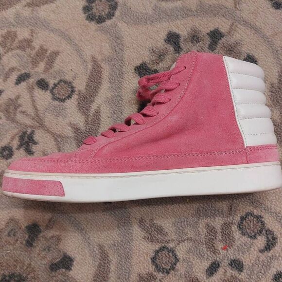 Authentic Gucci Pink Suede High Top Sneakers 36 EU / 5.5 US - Picture 14 of 16